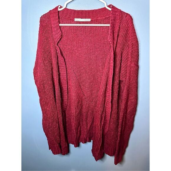 Maurices Sweaters - Maurices Cardigan Open Front Knit Maroon Size  XL